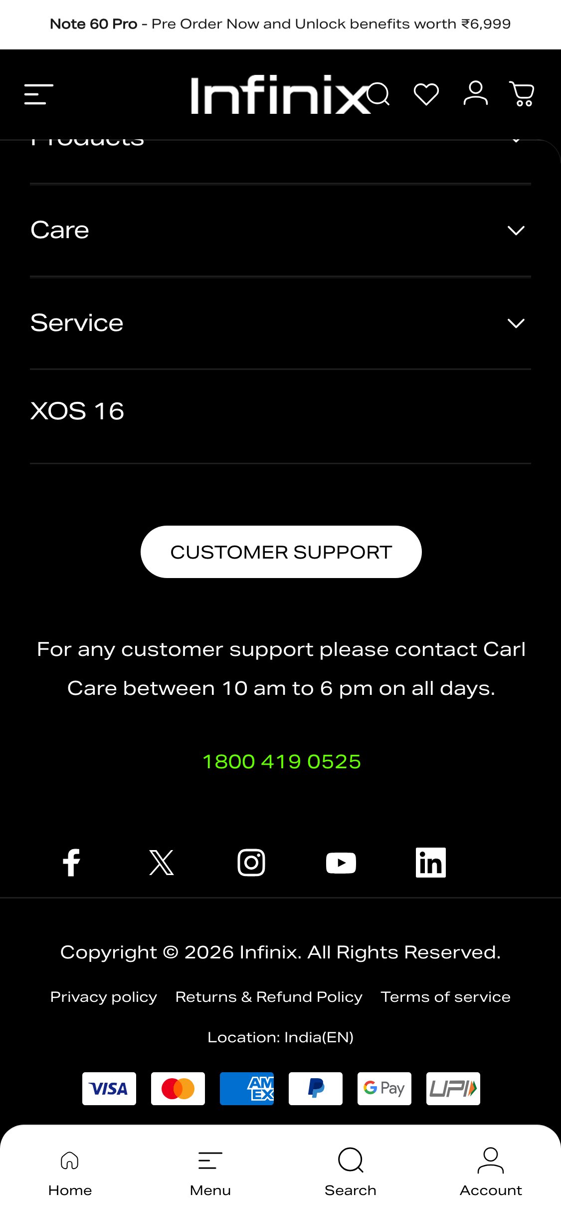 Infinix India — Footer Email Signup (no incentive shown)